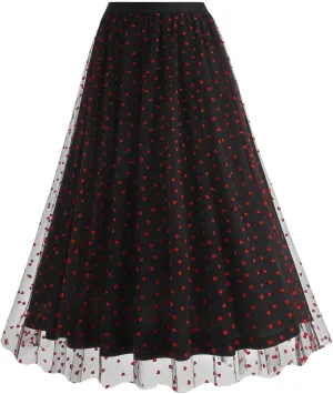 A Line Skirts for Women Mesh Midi Flowy Skirts Elastic Waist Elegant Tulle Fairy Skirts Layered Wedding Guest Skirts