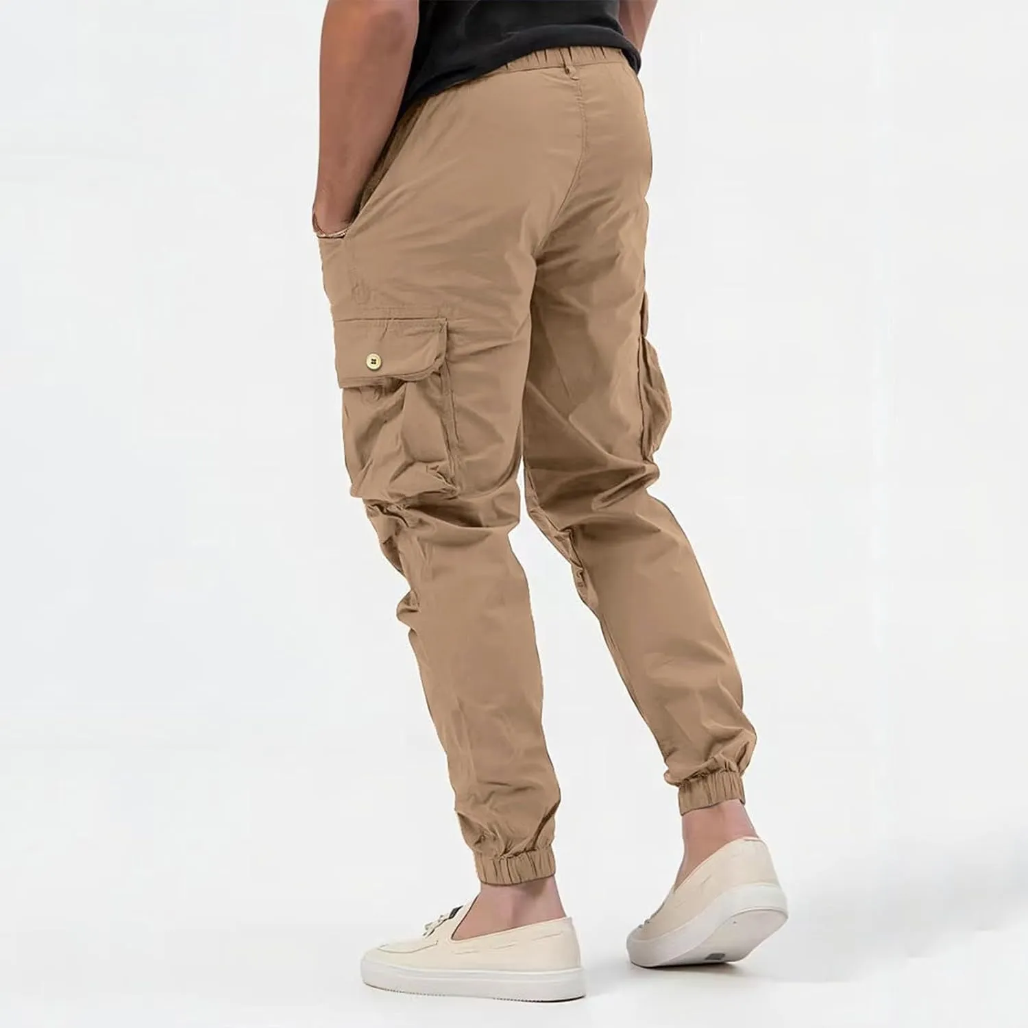 Baggy Jeans Men Winter High Street Fashion Leisure Loose Sports Running Solid Color Lace Up Pants Sweater Pants para