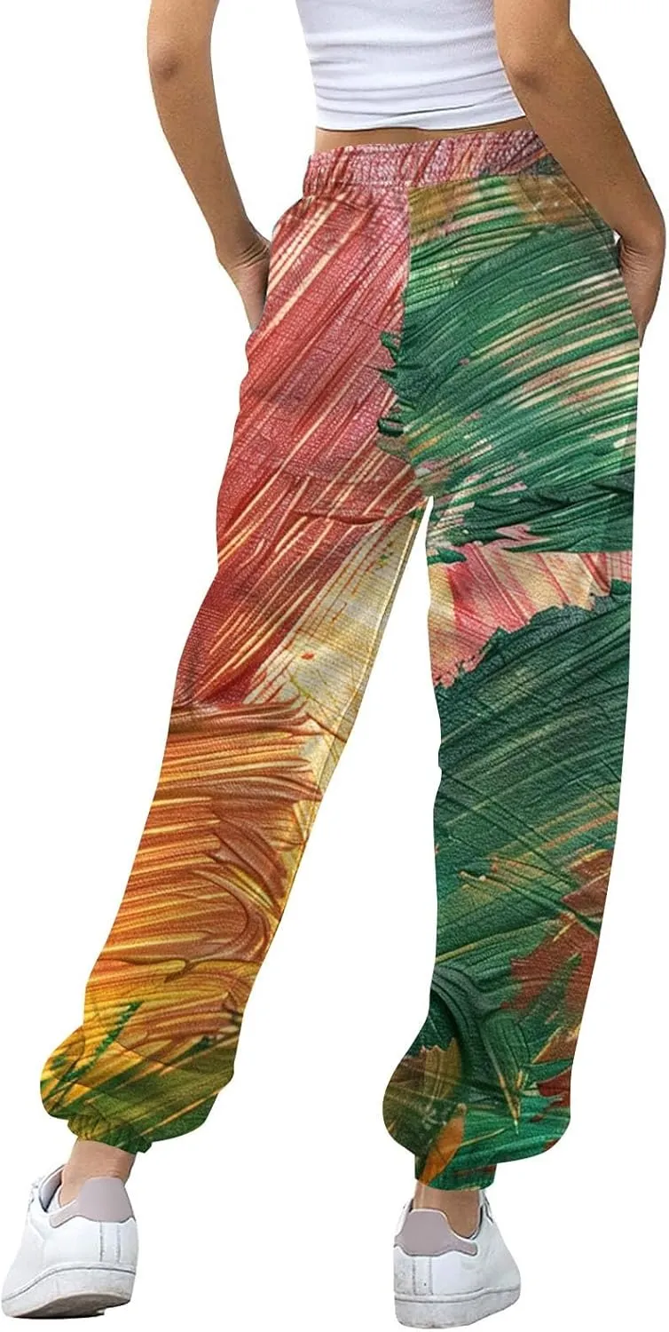 Baggy Sweatpants for Women Baggy Sweatpants High Waisted Joggers Pants Athletic Trousers with Jogging Leggings for