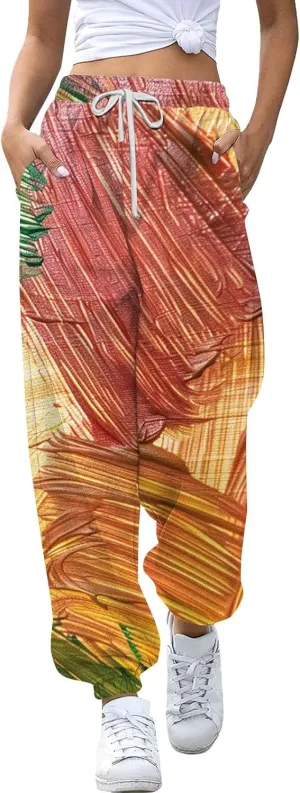 Baggy Sweatpants for Women Baggy Sweatpants High Waisted Joggers Pants Athletic Trousers with Jogging Leggings for