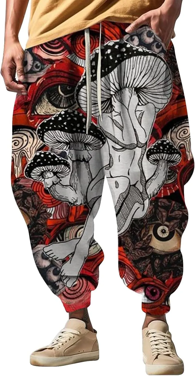 Baggy Wide Leg Pants Fashion Street Feel Casual Sweatpants Mens Drawstring Aladdil Hippie Harem Pants Yoga Pants Men