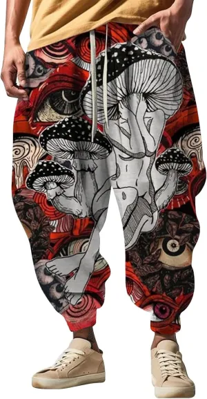 Baggy Wide Leg Pants Fashion Street Feel Casual Sweatpants Mens Drawstring Aladdil Hippie Harem Pants Yoga Pants Men