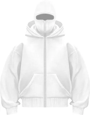 Balaclava Hoodie Men Oversized Cool Zip Up Hoodies with Windproof Balaclava Snowboarding Ski Sweatshirt Streetwear