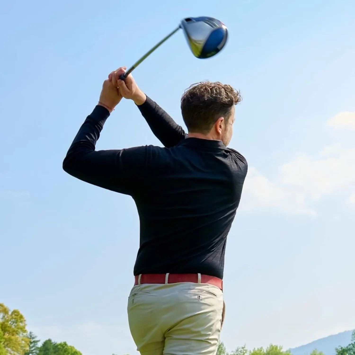 BALENNZ Long Sleeve Polo Shirts for Men Moisture Wicking Mens Long Sleeve Polo Shirts Quick Dry Golf Polos for Men
