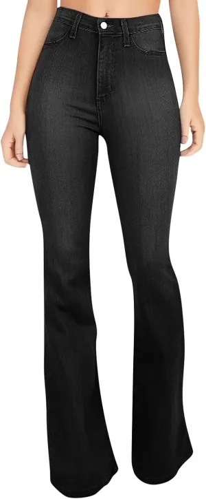 Bell Bottom Jeans for Women High Waisted Butt Lifting Plus Size Flare Jeans Stretch Wide Leg Bootcut Denim Pants