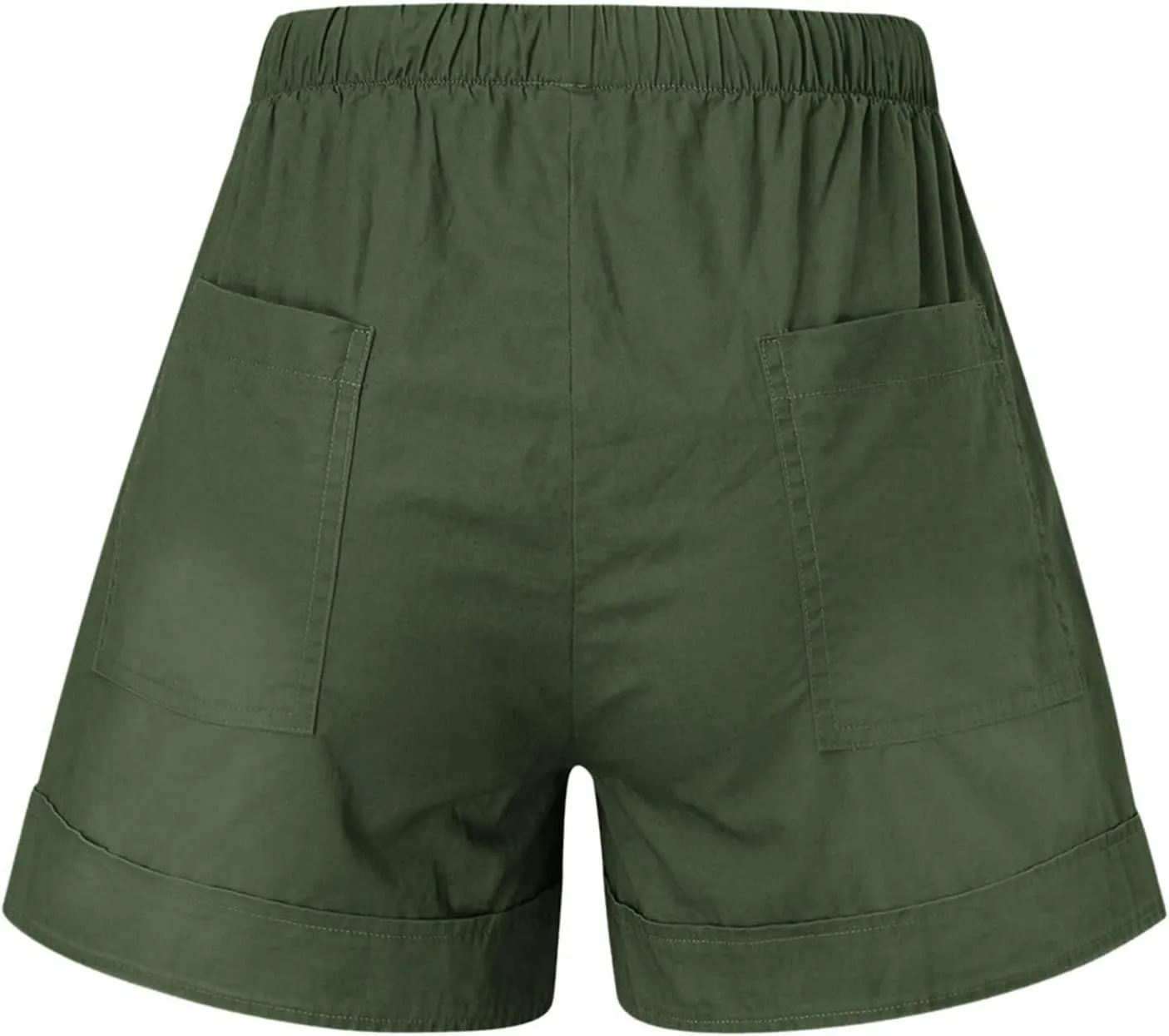 Binmer 2024 Womens Summer Shorts Plus Size Casual Comfy Drawstring Elastic Waist Shorts Pant with Pockets Lightweight S-5XL