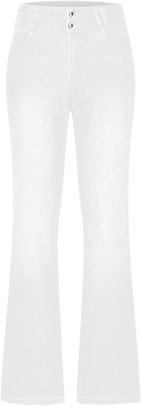 Bootcut Jeans for Women High Waisted Denim Flare Jean Pants Fashion Slim Fit Skinny Denim Pants with Pockets