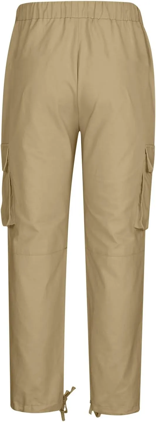 Cargo Pants for Men Baggy Workout Regular Straight Hiking Tactical Trousers Casual Athletic Cargo Pants with Multi-Pockets