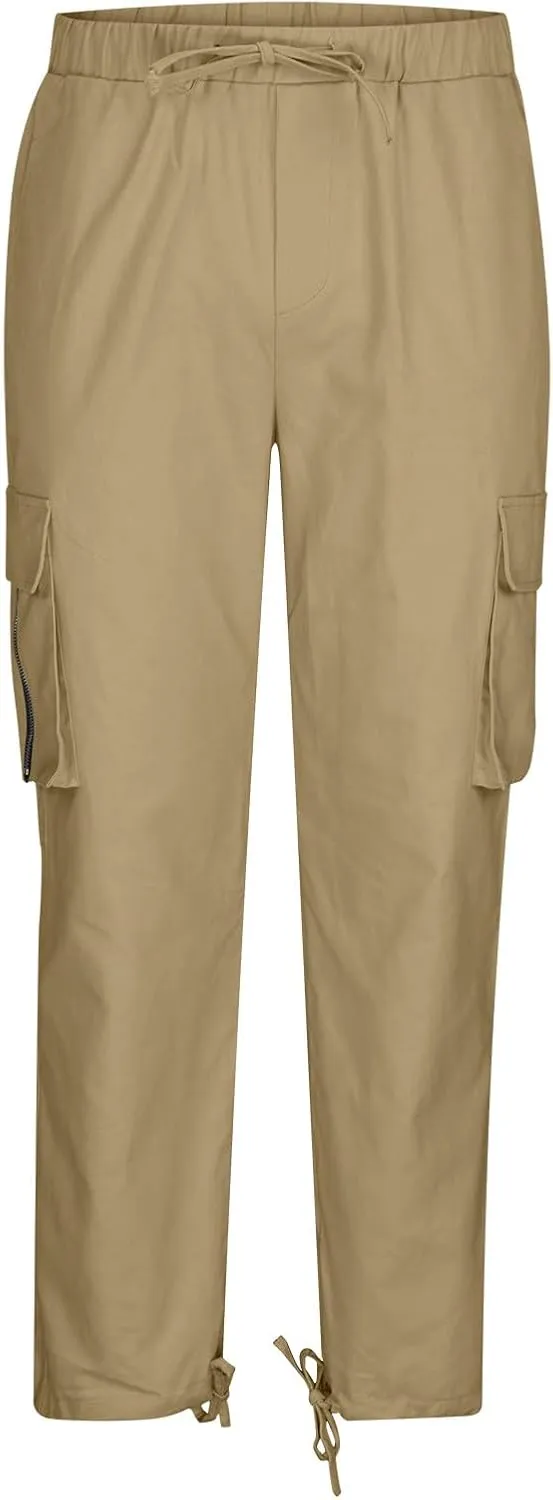 Cargo Pants for Men Baggy Workout Regular Straight Hiking Tactical Trousers Casual Athletic Cargo Pants with Multi-Pockets