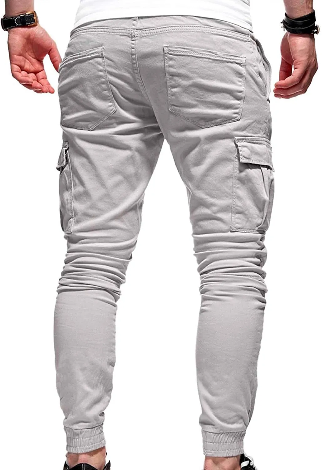 Cargo Pants for Men Relaxed Fit Hiking Work Pants Workout Joggers with Multi Pockets Ripstop Flex Camo Tactical Pants