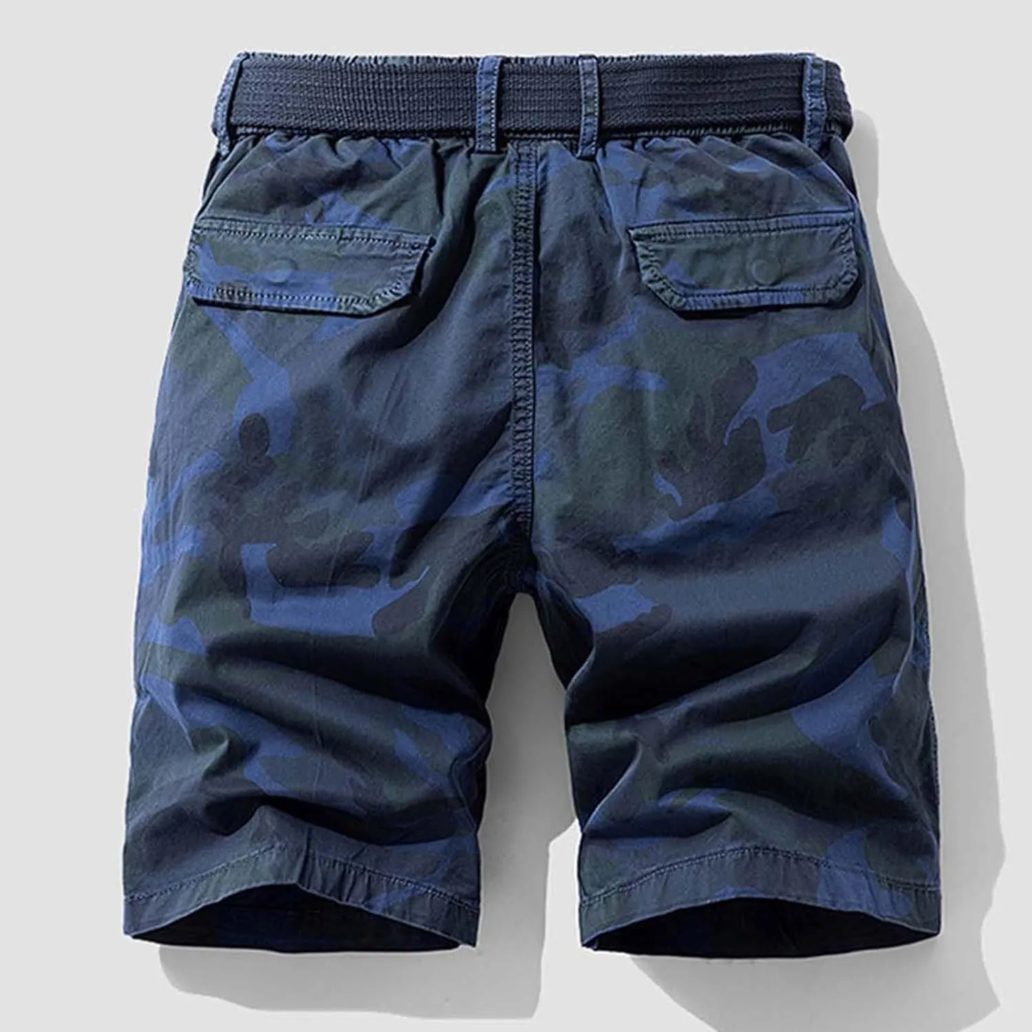 Cargo Pants for Men Relaxed Fit Multi-Pocket Outdoor Casual Work Shorts Summer Twill Cotton Fishing Hiking Shorts (No Belt)