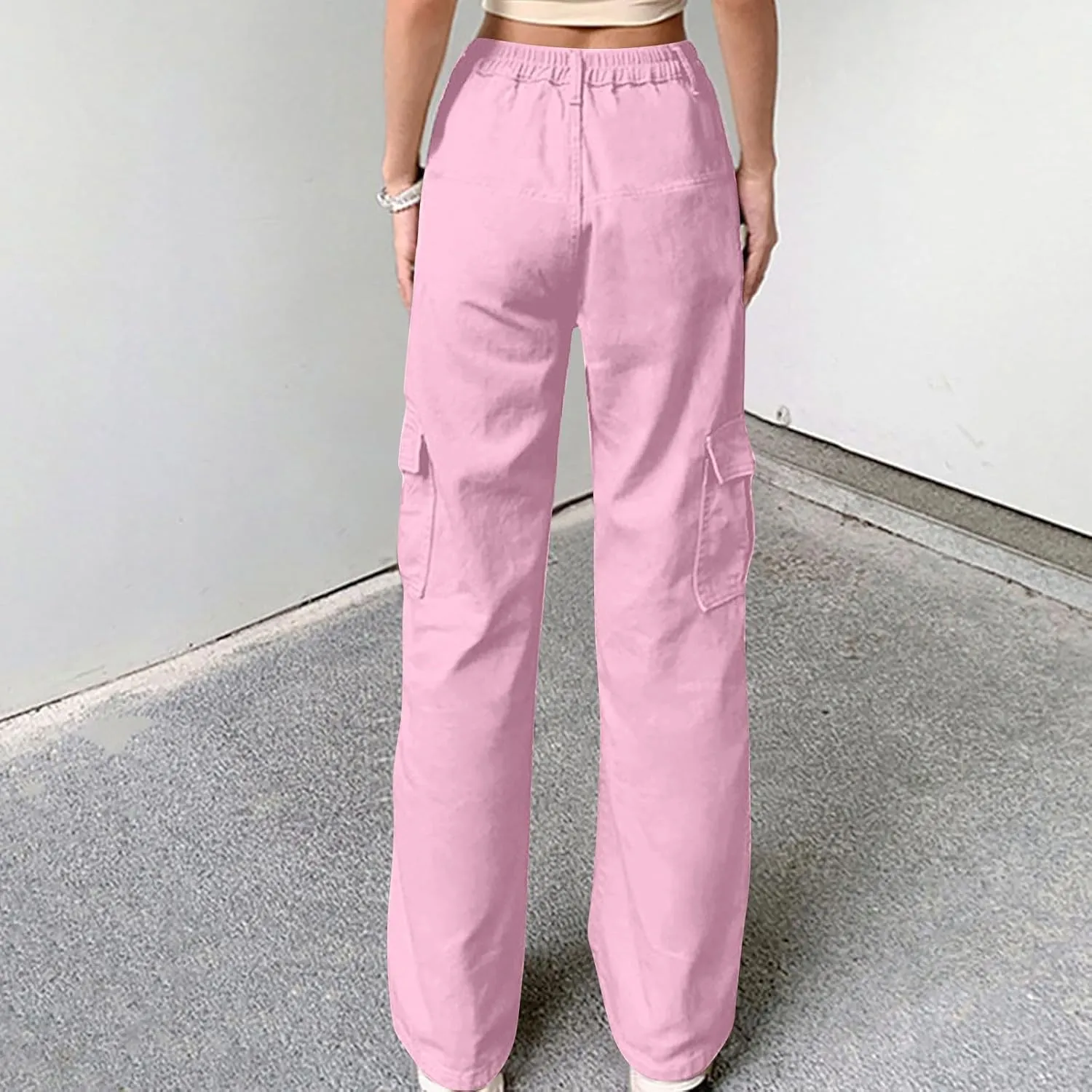 Cargo Pants for Women High Waisted Pants Baggy Stretchy Wide Leg Y2K Streetwear Multiple Pockets Fashion Cargo Jeans