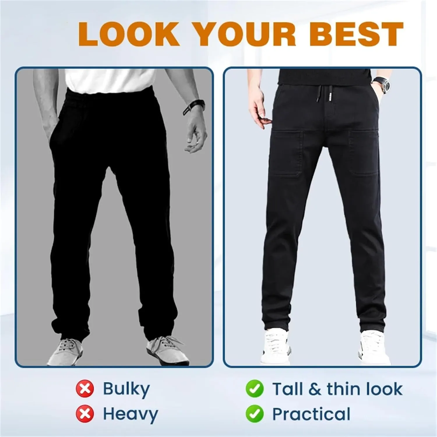 Cargo Pants, Men Multipants - High Stretch Multi-Pocket Durable Cargo Pants 6 Pockets