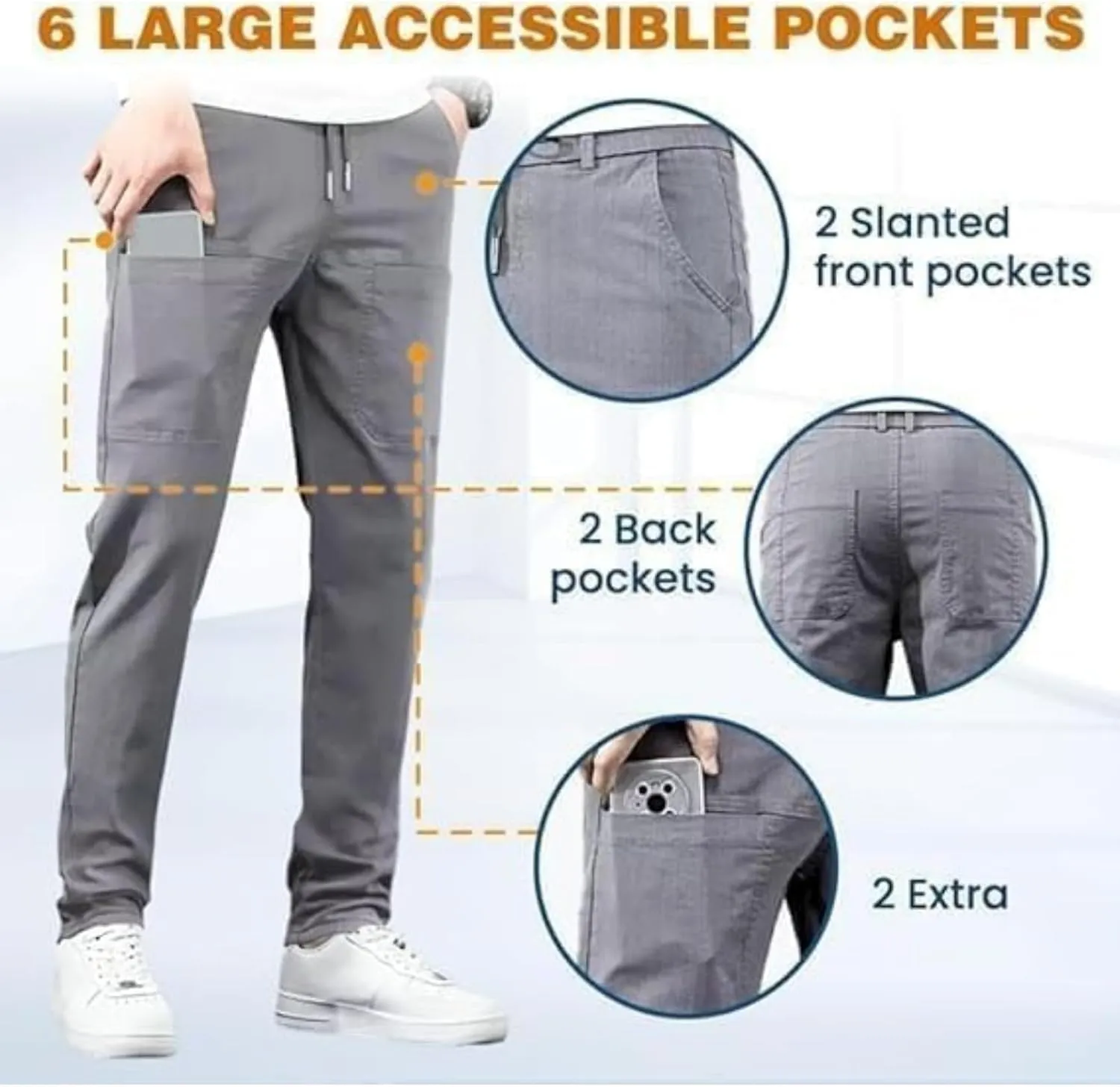 Cargo Pants,Sirmale Multipants - High Stretch Multi-Pocket Durable,Mencomfy Cargo Pants Multipants