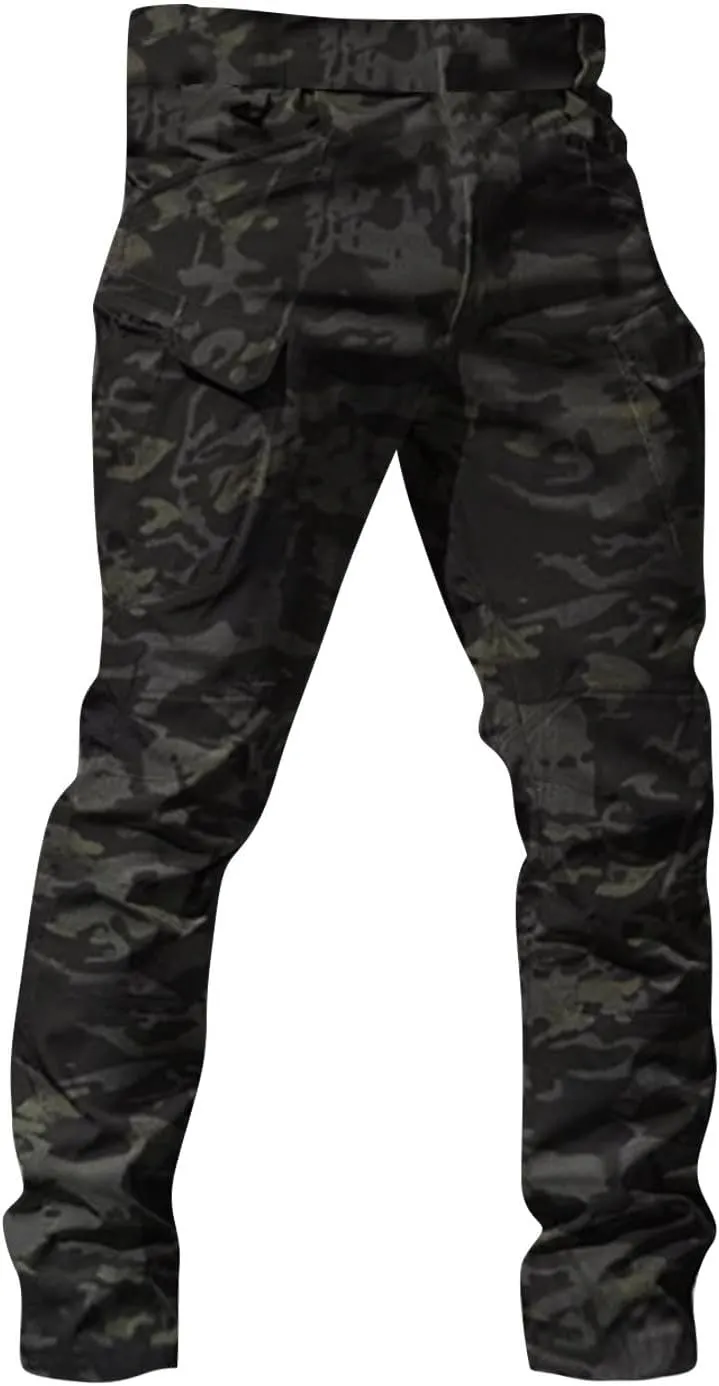 Cargo Work Pants for Men Relaxed Fit Ripstop Tactical Pants with Multi Pockets Comfy Lightweight Outdoor Hiking Pants