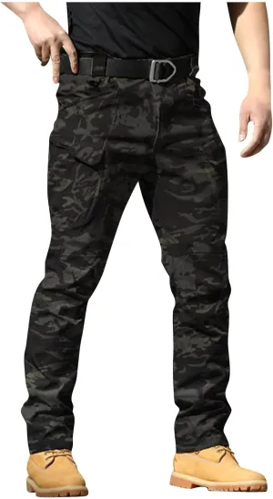 Cargo Work Pants for Men Relaxed Fit Ripstop Tactical Pants with Multi Pockets Comfy Lightweight Outdoor Hiking Pants