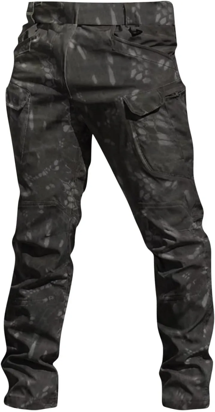 Cargo Work Pants for Men Relaxed Fit Ripstop Tactical Pants with Multi Pockets Comfy Lightweight Outdoor Hiking Pants
