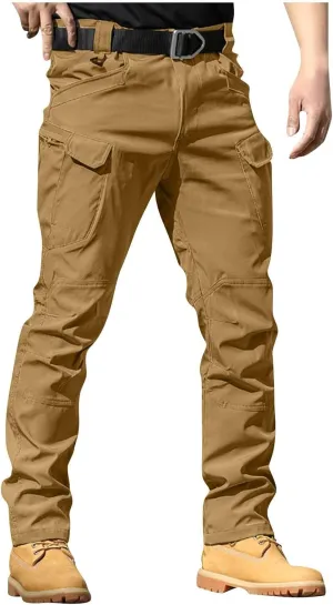 Cargo Work Pants for Men Relaxed Fit Ripstop Tactical Pants with Multi Pockets Comfy Lightweight Outdoor Hiking Pants