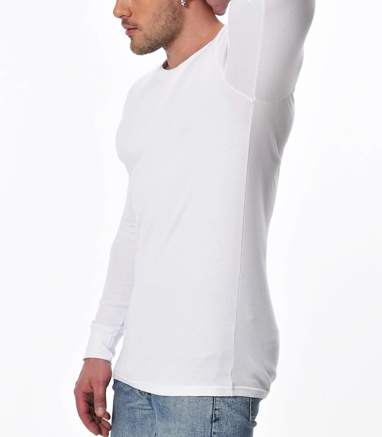 Comfneat Men's 2-Pack Long Sleeve Shirts Cotton Undershirts