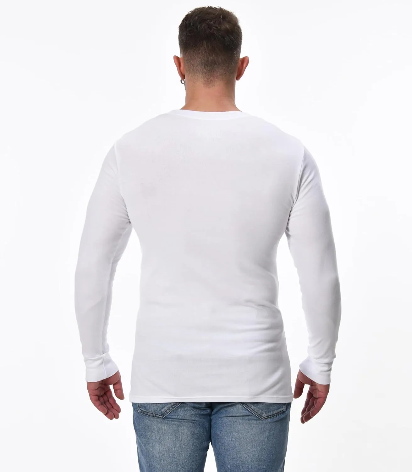 Comfneat Men's 2-Pack Long Sleeve Shirts Cotton Undershirts