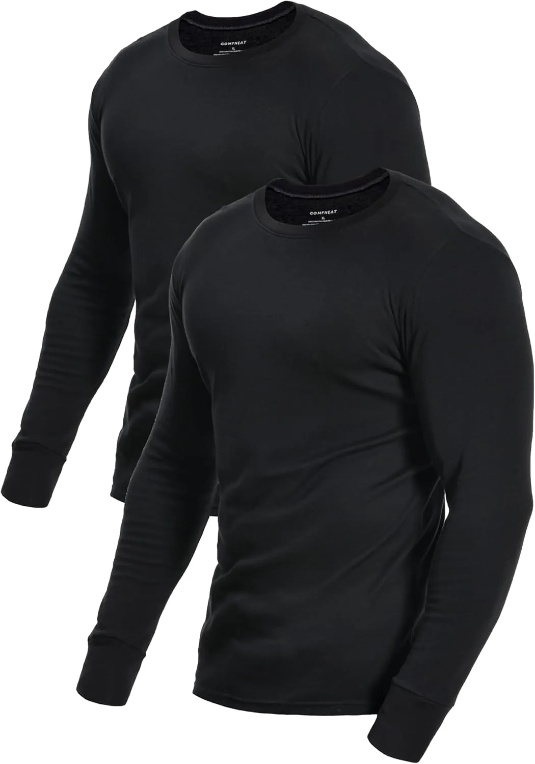 Comfneat Men's 2-Pack Long Sleeve Shirts Cotton Undershirts