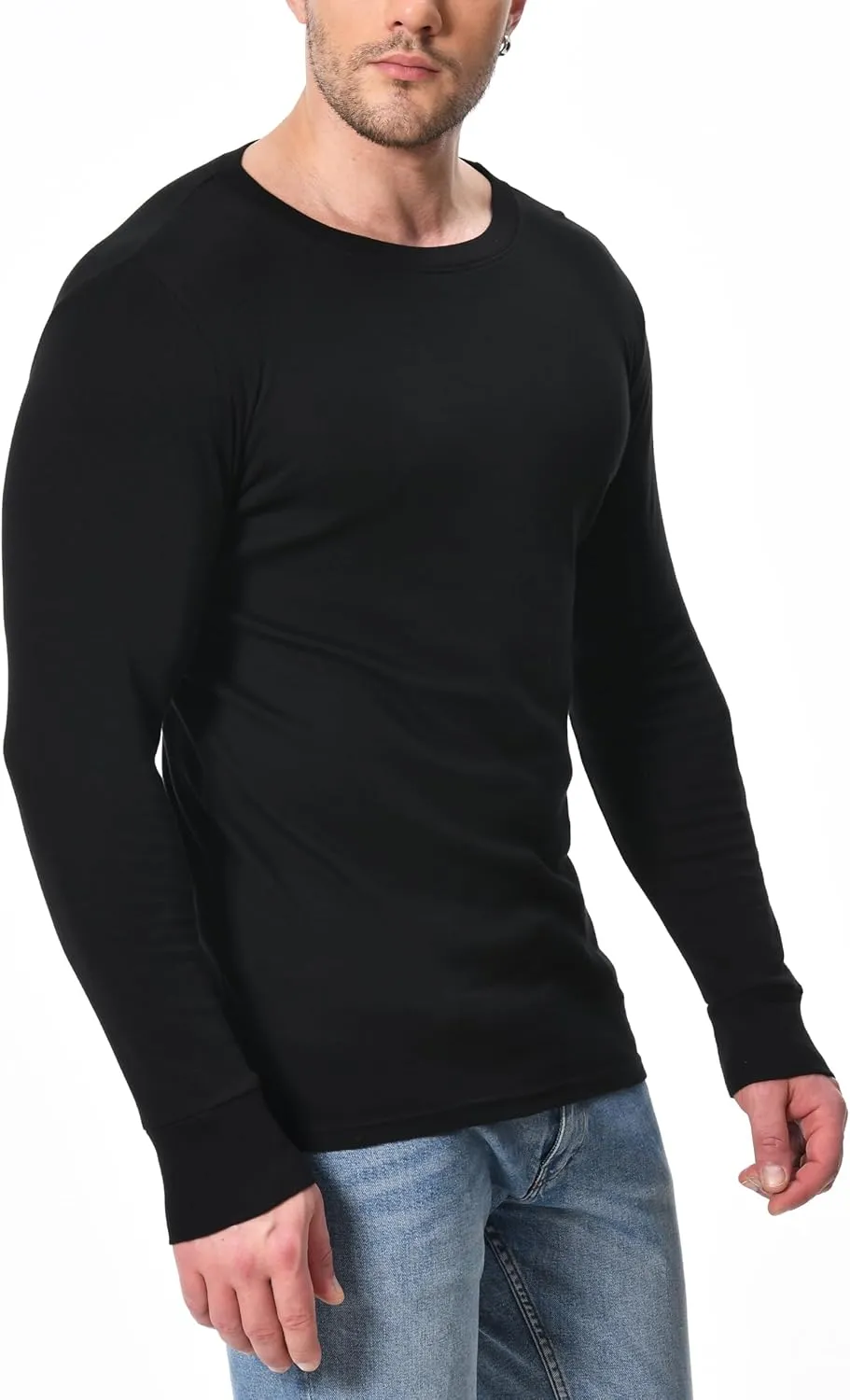 Comfneat Men's 2-Pack Long Sleeve Shirts Cotton Undershirts
