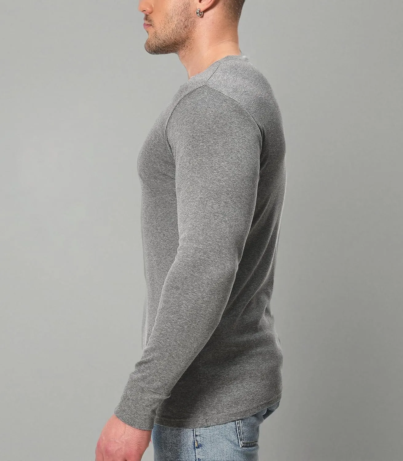 Comfneat Men's 2-Pack Long Sleeve Shirts Cotton Undershirts