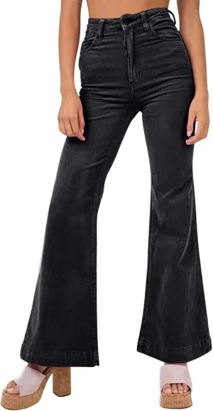 Corduroy Pants for Women High Waist Flare Pants Casual Bell Bottom Wide Leg Trouser 2024 Women Fashions Pants