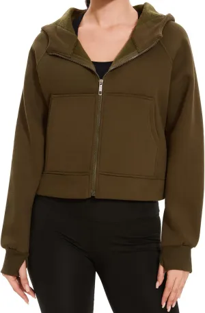 Cosy Pyro Womens Zip Up Hoodies Fleece Jackets Long Sleeve Sweatshirts Fall Fashion Outfits 2025