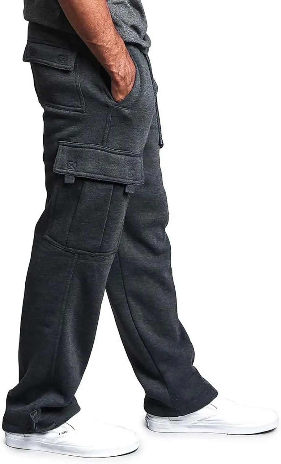 Cotton Joggers for Men Casual Drawstring Athletic Jogger Gym Workout Jogging Pants Straight Cargo Pants Sweatpants