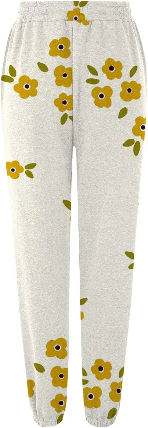 Cotton Pants for Women 2024 Pants Workout High Waisted Yoga Pants with Pockets Ladies Petite Sweatpants Joggers for
