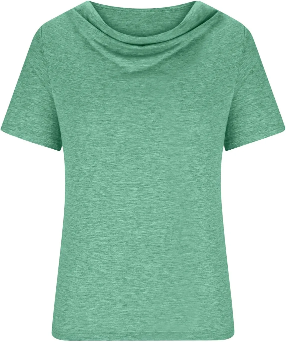 Cowl Neck Short Sleeve Tops for Women Dressy Casual Business Shirts Business Work Office Tshirts Regular fit Cute Tees