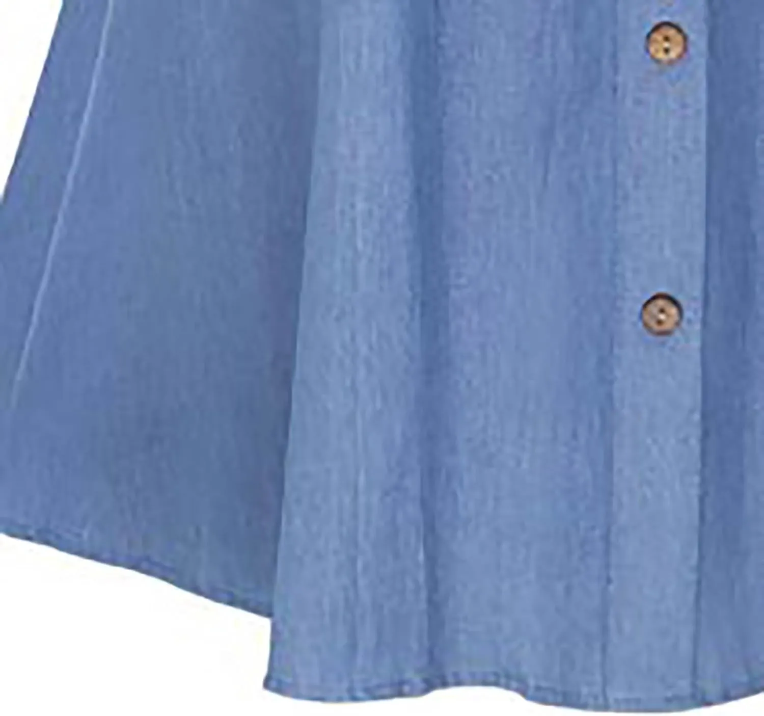 Denim Midi Skirts for Women Summer Casual Elastic High Waisted Buttons Front A-Line Flowy Ruffle Jean Skirt