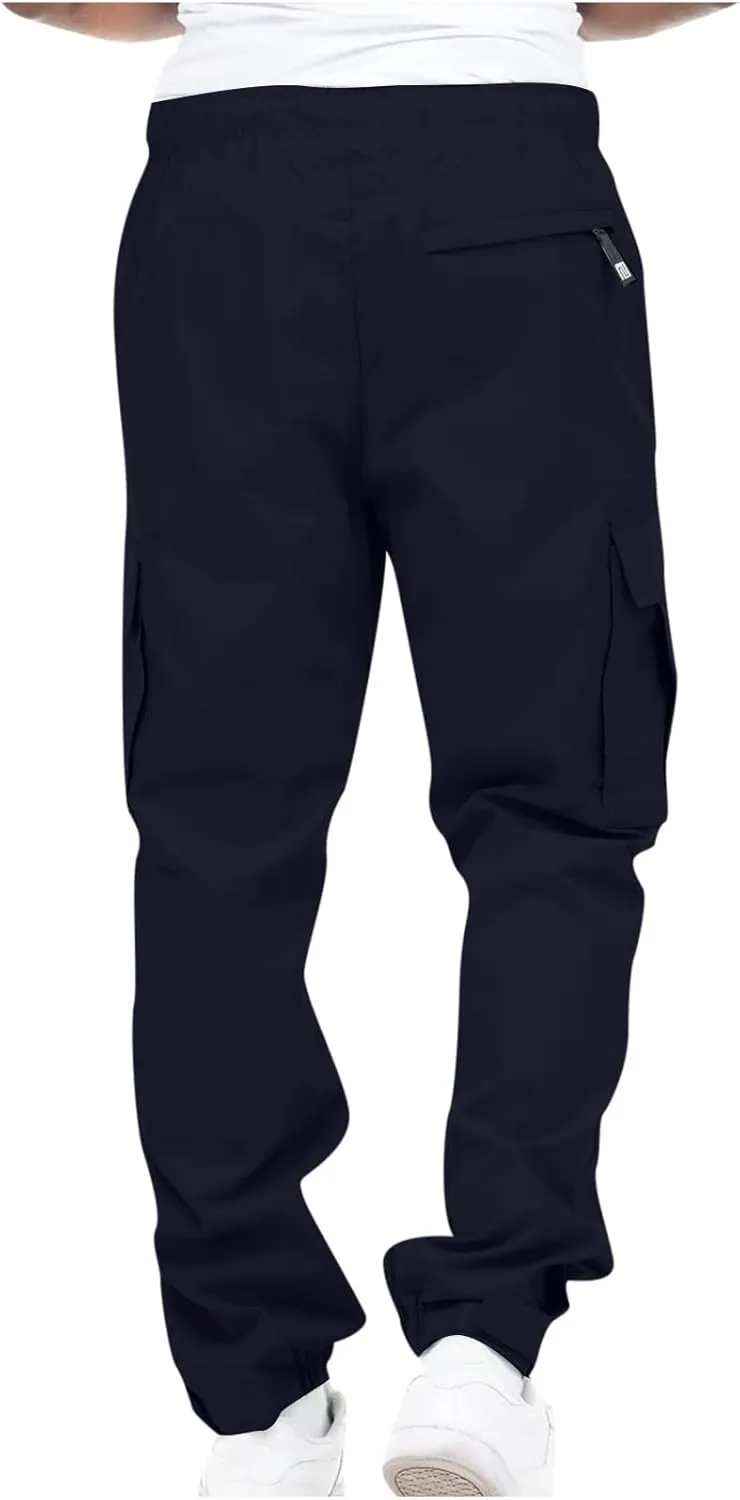 Dgoopd Cargo Pants for Men Big and Tall Ripstop Pants Outdoor Hiking Cargo Pants Lightweight Tactical Work Pants Joggers