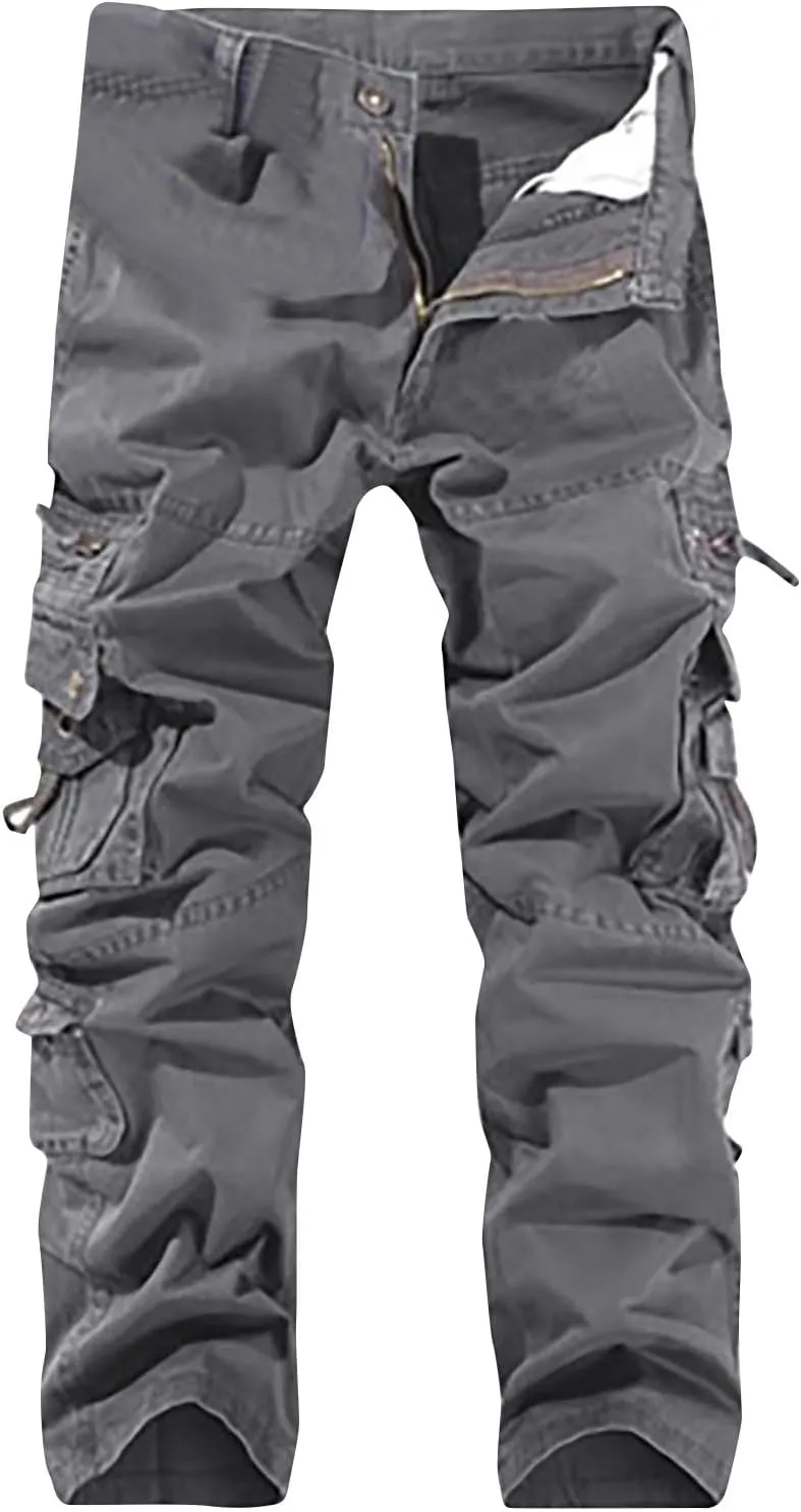 Dgoopd Stretch Mens Cargo Pants Stretch Tactical Water Resistant Ripstop Outdoor Lightweight Work Hiking Pants