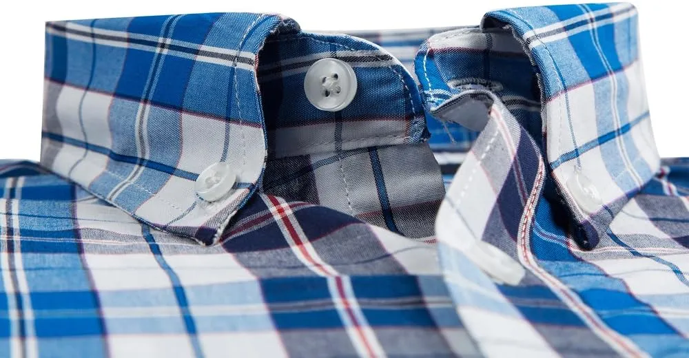 Double Pump Mens Button Down Shirts Cotton Long Sleeve Shirts Regular Fit