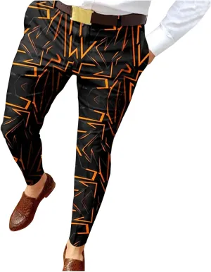 Dress Pants for Men, Men's Fashion Stretch Dress Pants Slim Fit Plaid Skinny Suit Pants Casual Business Golf Dress Pants