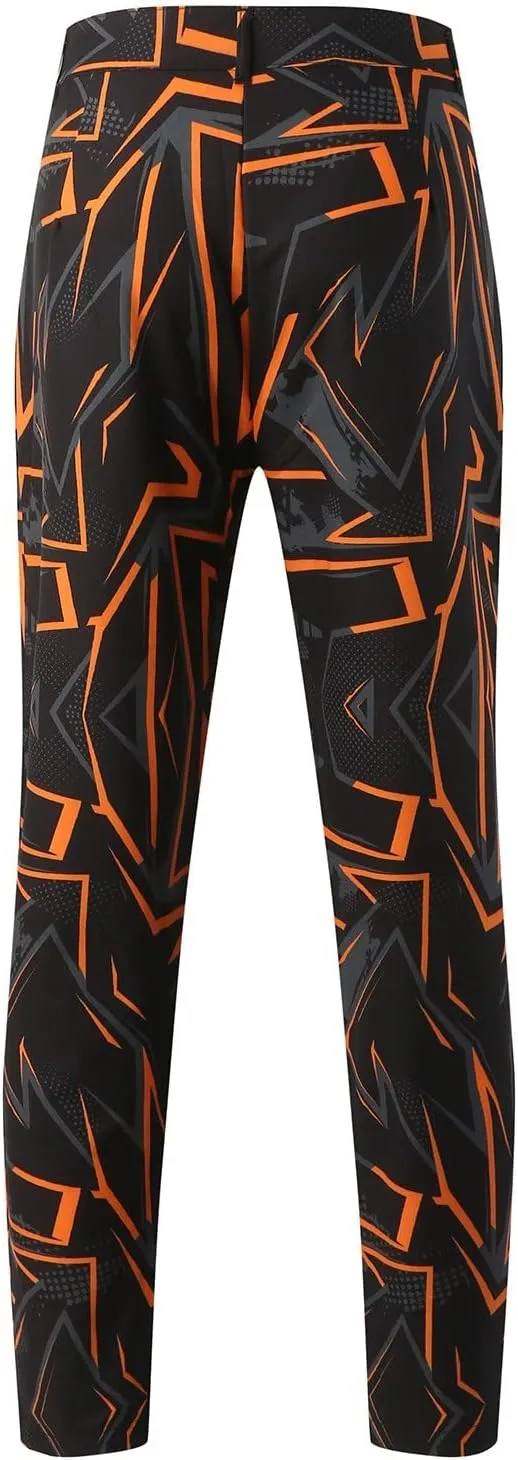 Dress Pants for Men, Men's Fashion Stretch Dress Pants Slim Fit Plaid Skinny Suit Pants Casual Business Golf Dress Pants