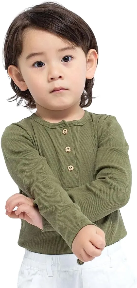 Enfants Chéris Toddler Henley Shirt Boys Long Sleeve Shirts 2-7 Years