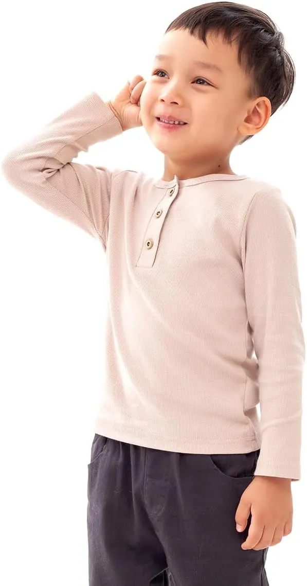 Enfants Chéris Toddler Henley Shirt Boys Long Sleeve Shirts 2-7 Years