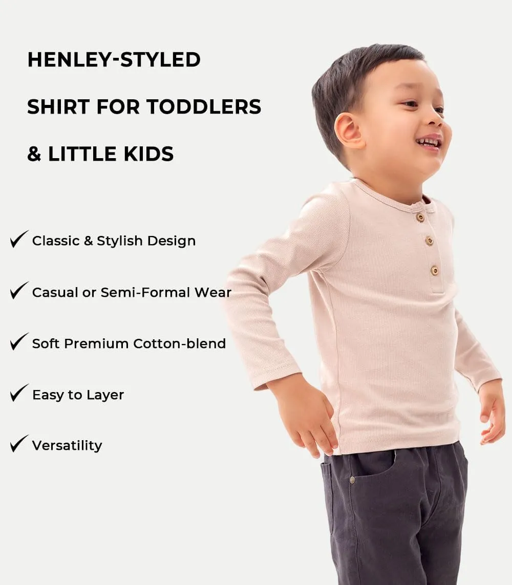 Enfants Chéris Toddler Henley Shirt Boys Long Sleeve Shirts 2-7 Years