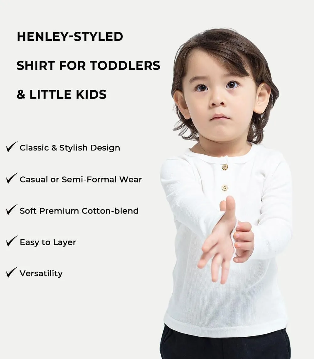 Enfants Chéris Toddler Henley Shirt Boys Long Sleeve Shirts 2-7 Years
