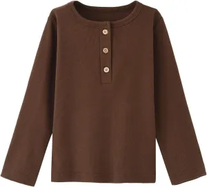 Enfants Chéris Toddler Henley Shirt Boys Long Sleeve Shirts 2-7 Years