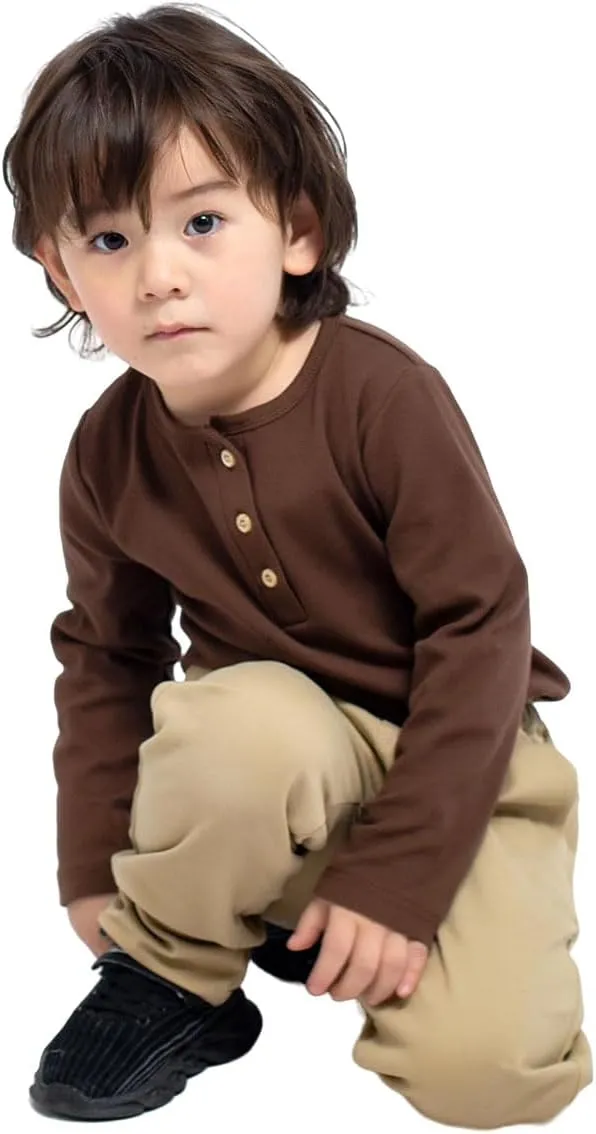 Enfants Chéris Toddler Henley Shirt Boys Long Sleeve Shirts 2-7 Years
