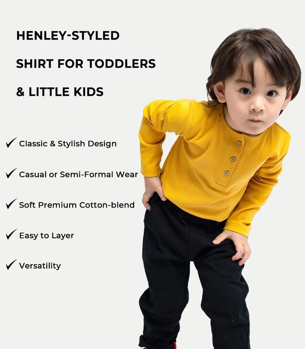 Enfants Chéris Toddler Henley Shirt Boys Long Sleeve Shirts 2-7 Years