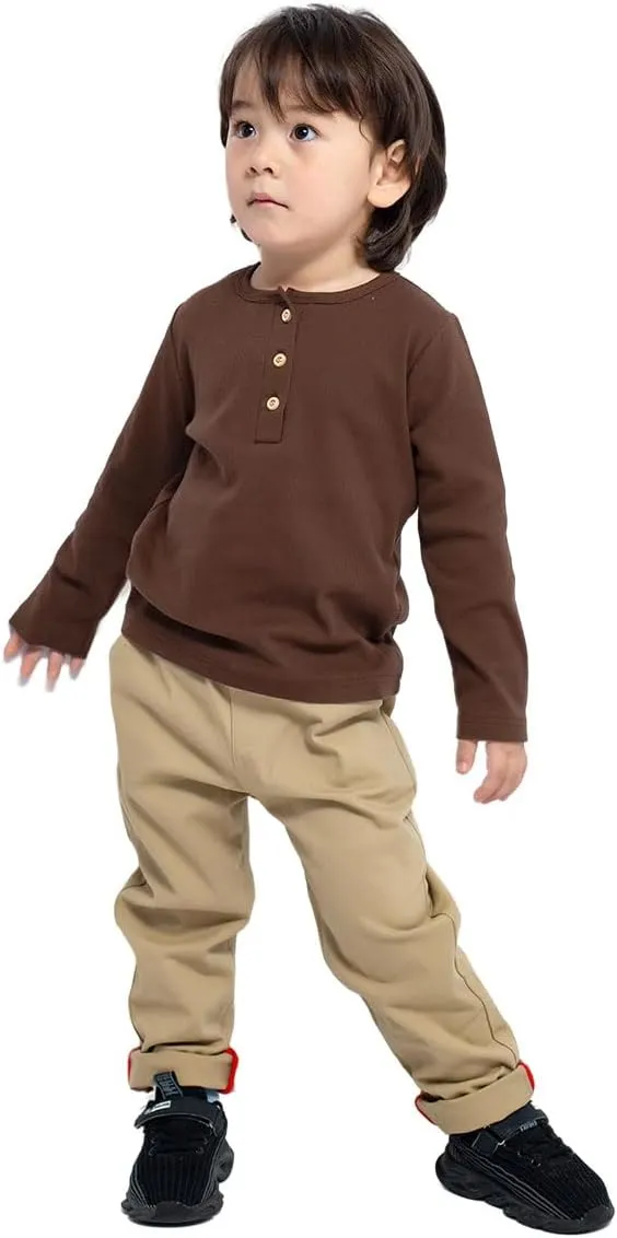 Enfants Chéris Toddler Henley Shirt Boys Long Sleeve Shirts 2-7 Years