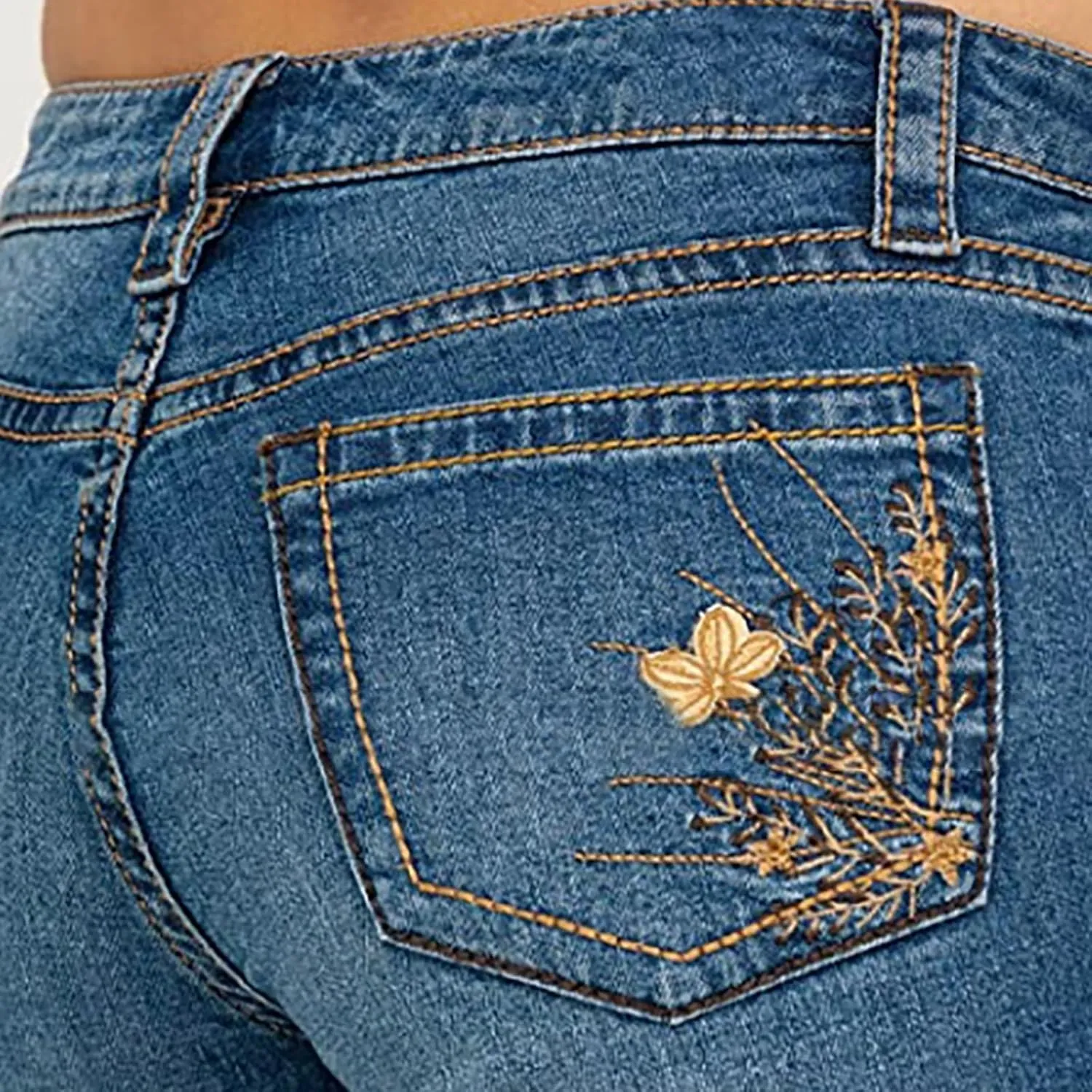 Flared Jeans for Women High Waisted Loose Wide Leg Denim Pants Casual Bootcut Bell Bottom Denim Pants