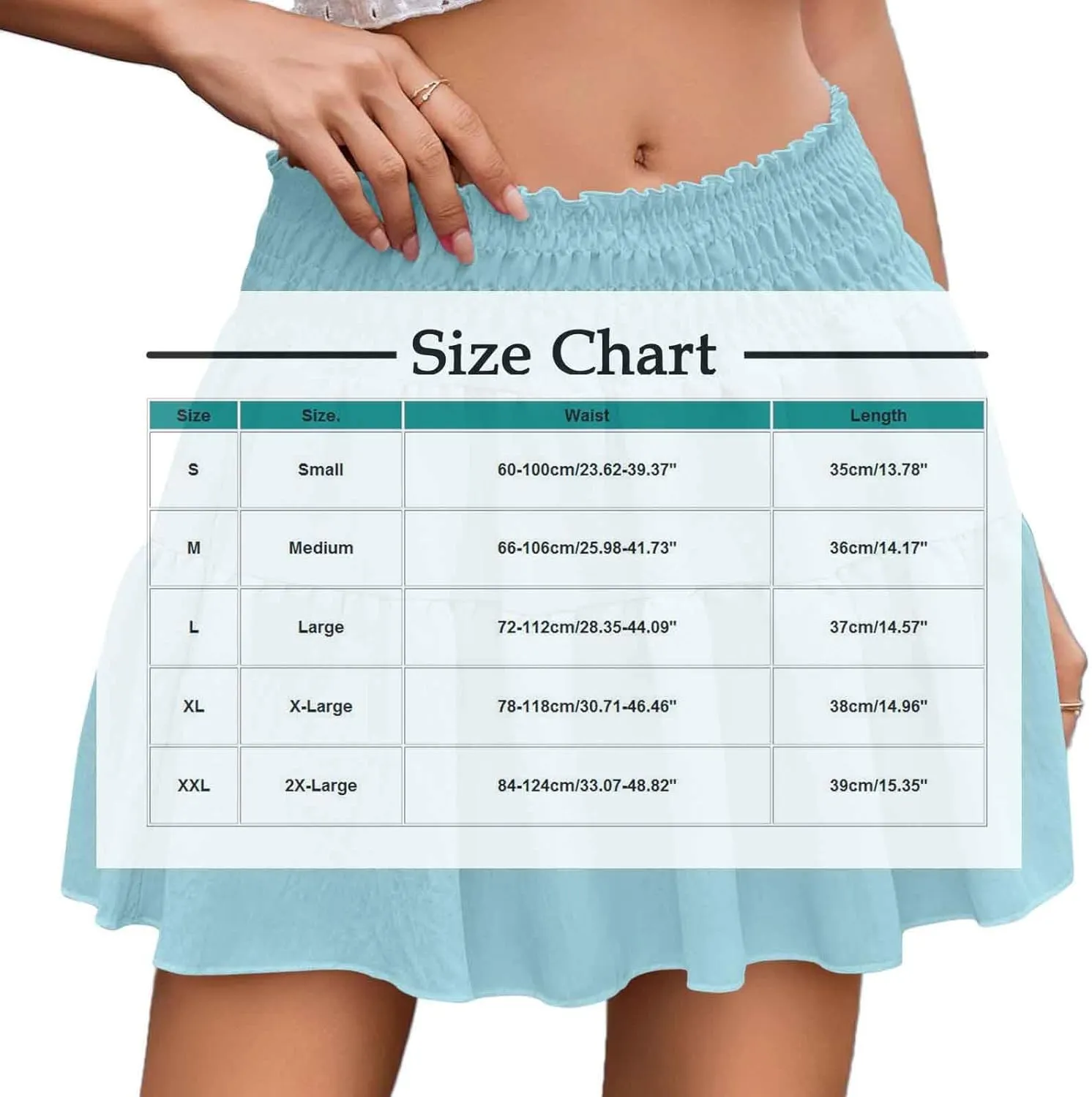 Flowy Mini Skirts for Women Summer Trendy Layered Elastic Low Waisted Tiered Pleated Swing Short A Line Skirt