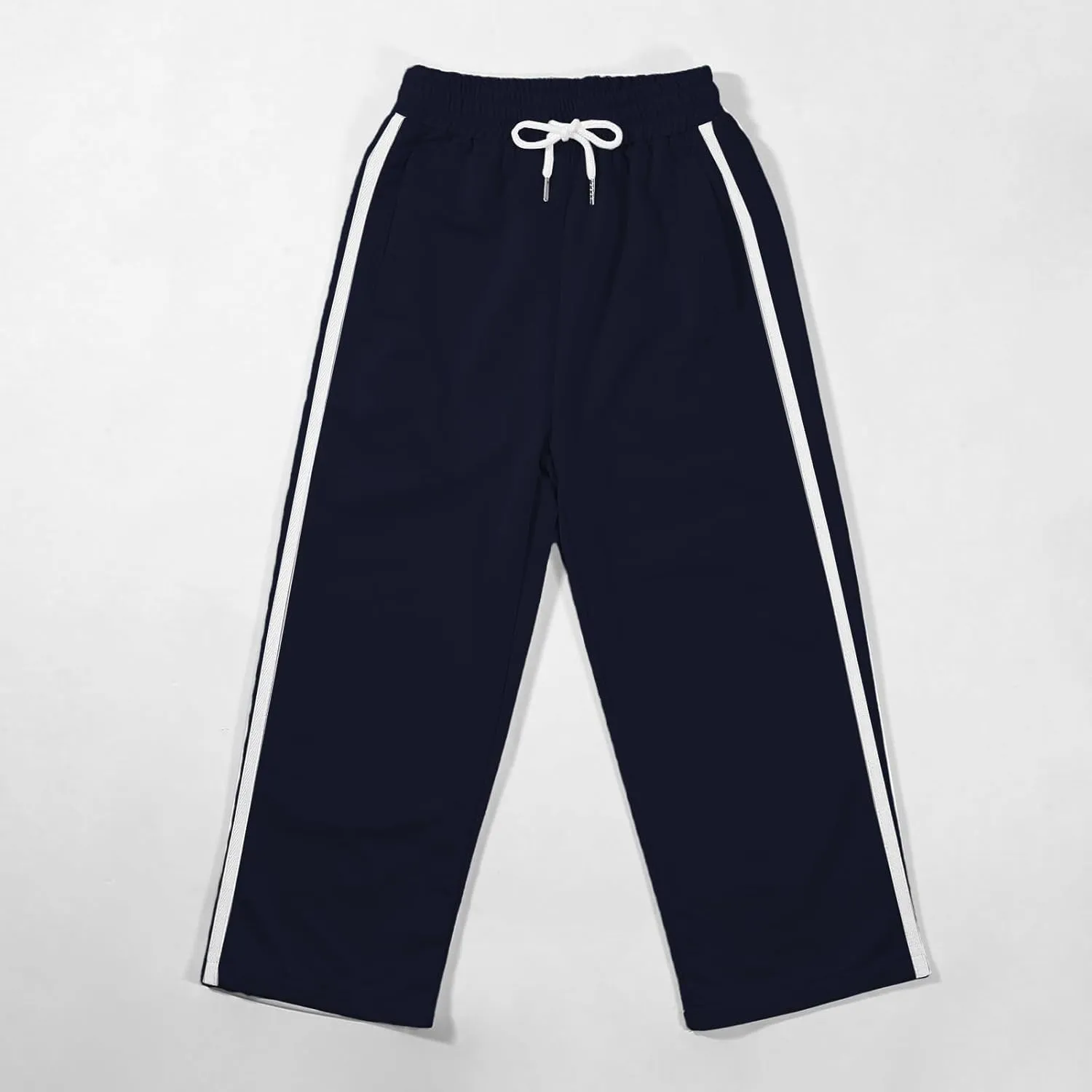 FZVYD Teens Girls' Straight Leg Sweatpants High Waisted Baggy Joggers Drawstring Elastic Waist Wide Leg Athletic Trousers
