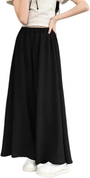 FZVYD Teens Girls' Straight Leg Sweatpants High Waisted Baggy Joggers Drawstring Elastic Waist Wide Leg Athletic Trousers